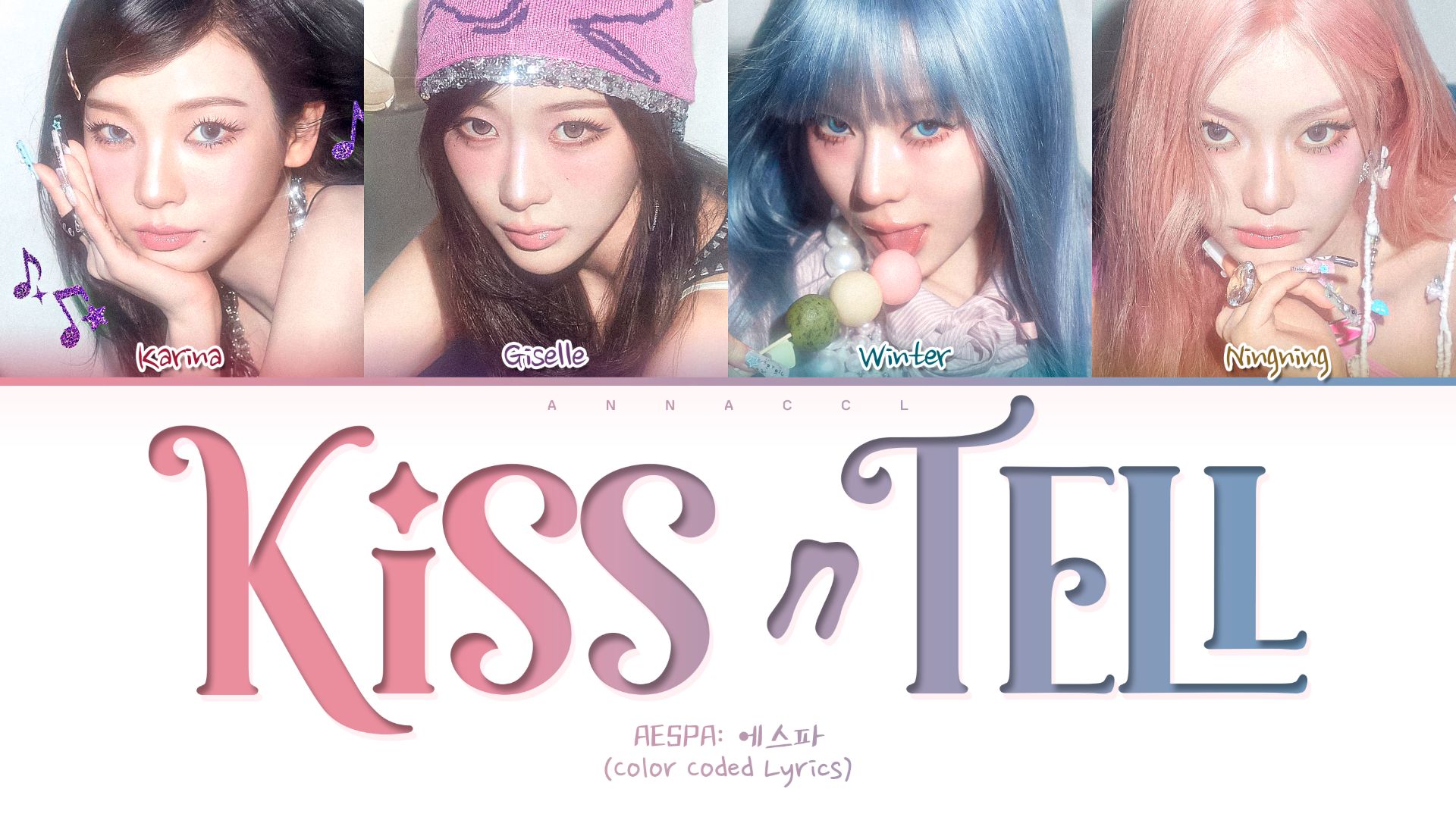 Aespa KISS N TELL (Перевод на русский) (Color Coded Lyrics)