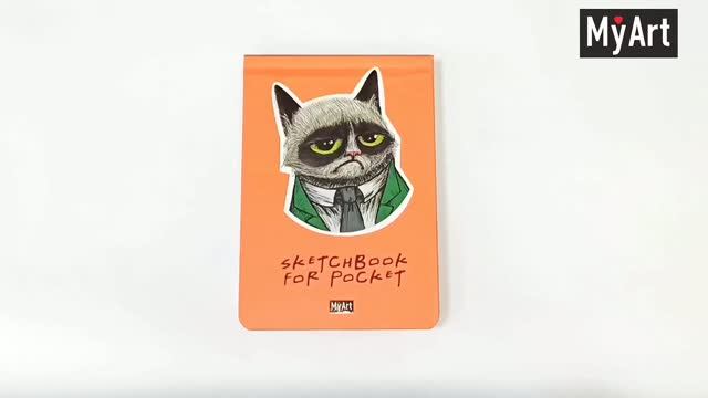 MyArt. Sketchbook For Pocket. Грустный котик