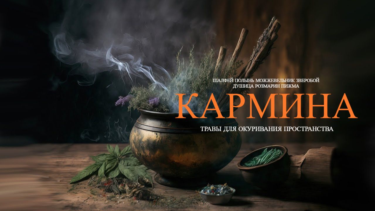 Травы для окуривания пространства  Кармина