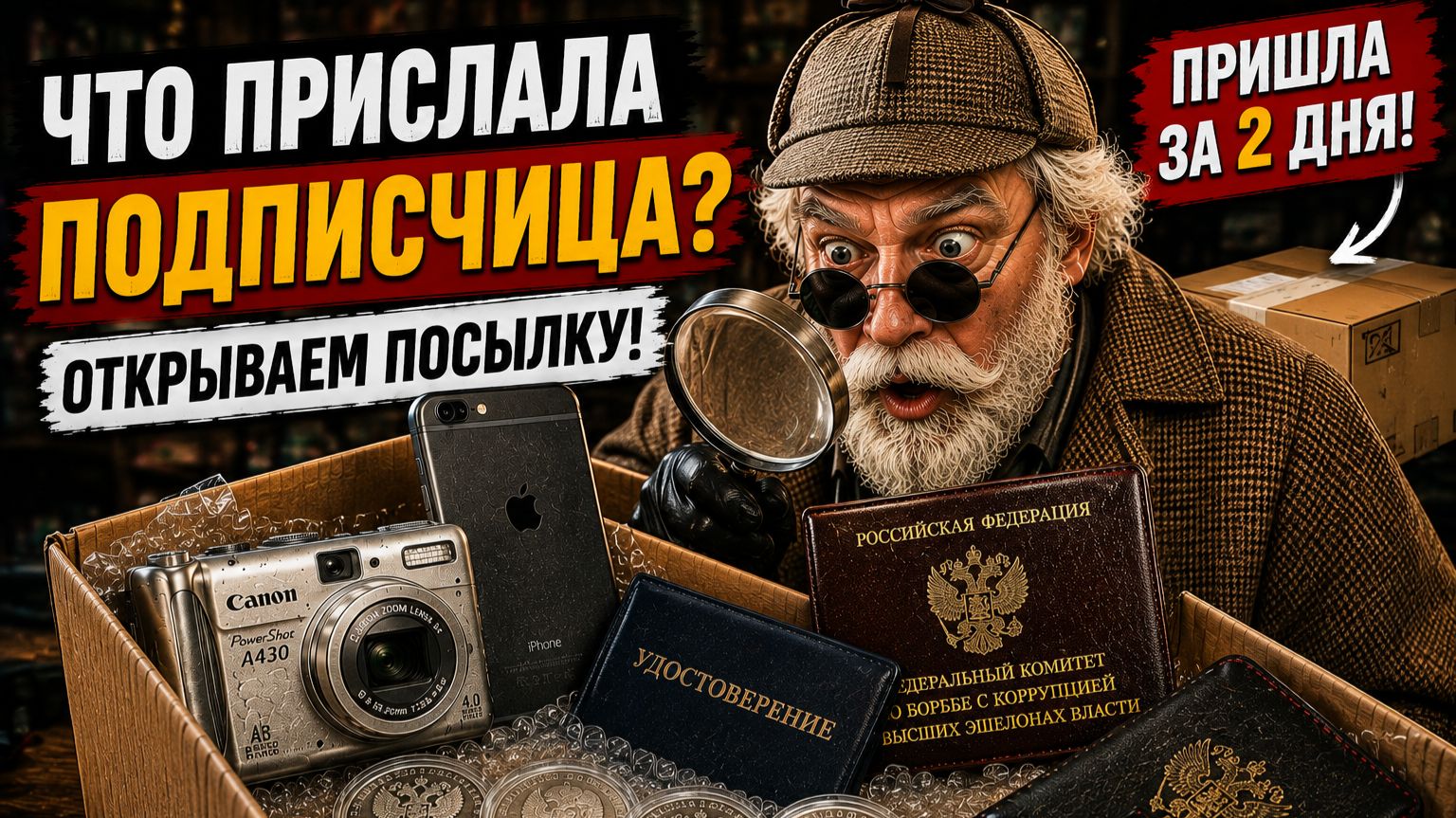 Распаковка посылки: IPhone, Canon, серебряные монеты и неожиданный сюрприз