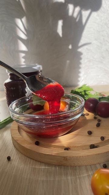 Аджика из красной алычи