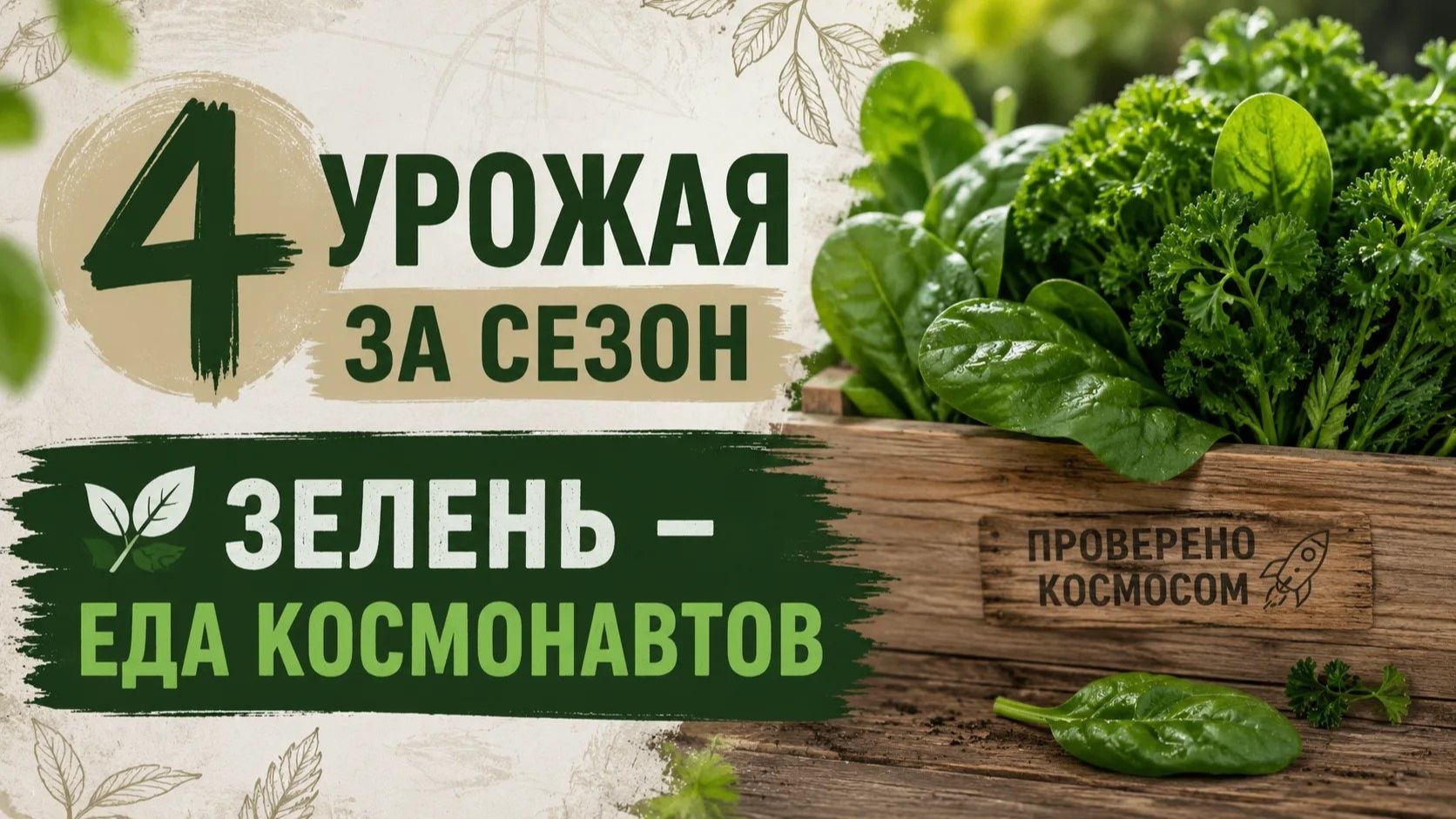Шпинат, укроп, петрушка. Как вырастить с биотехнологией АС- 35 несколько урожаев.