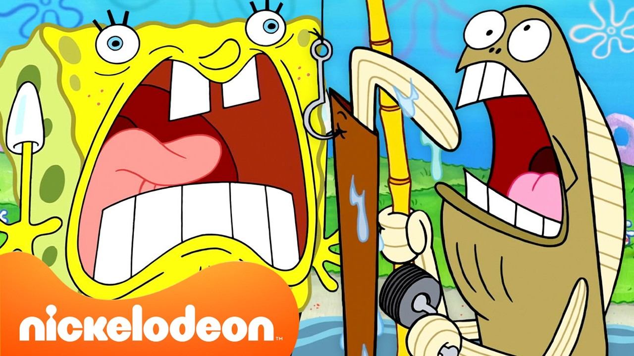 Губка Боб: Все травмы ног  | 30 минут | Nickelodeon Cyrillic