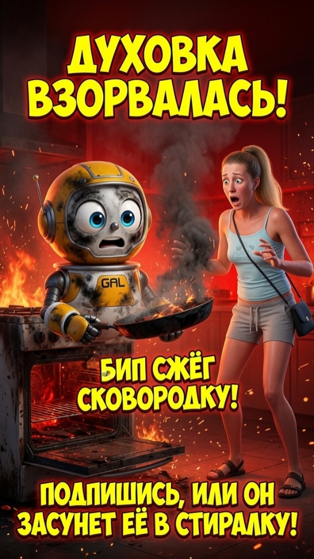🔥 БИП ВЗОРВАЛ ДУХОВКУ СО СКОВОРОДКОЙ! Финал саги | Юмор, приколы, вирусное видео #Shorts