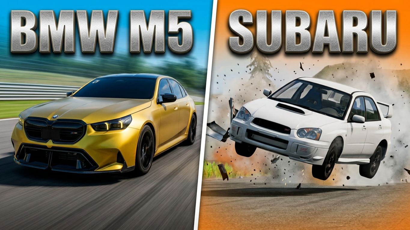 ROUND 2/BMW M5 G90 VS SUBARU WRX STI /GRANDFINAL CAR CRASH CHAMPIONSHIP BEAMNG DRIVE/