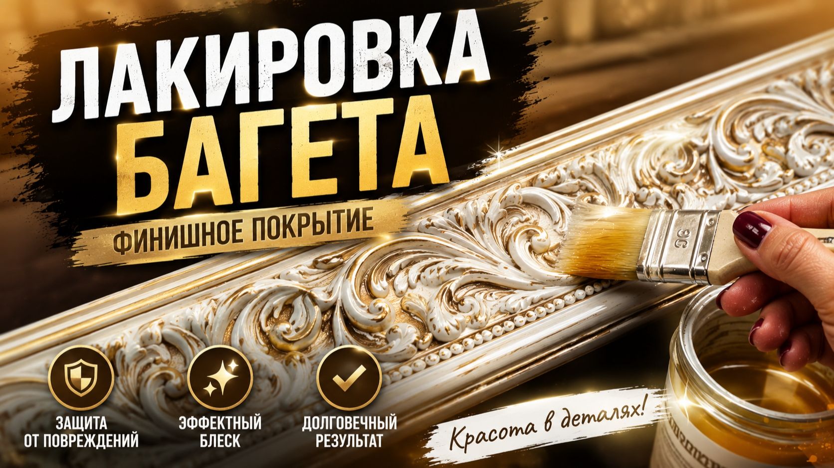 ФИНИШНОЕ ПОКРЫТИЕ БАГЕТА! Лакировка которая меняет всё