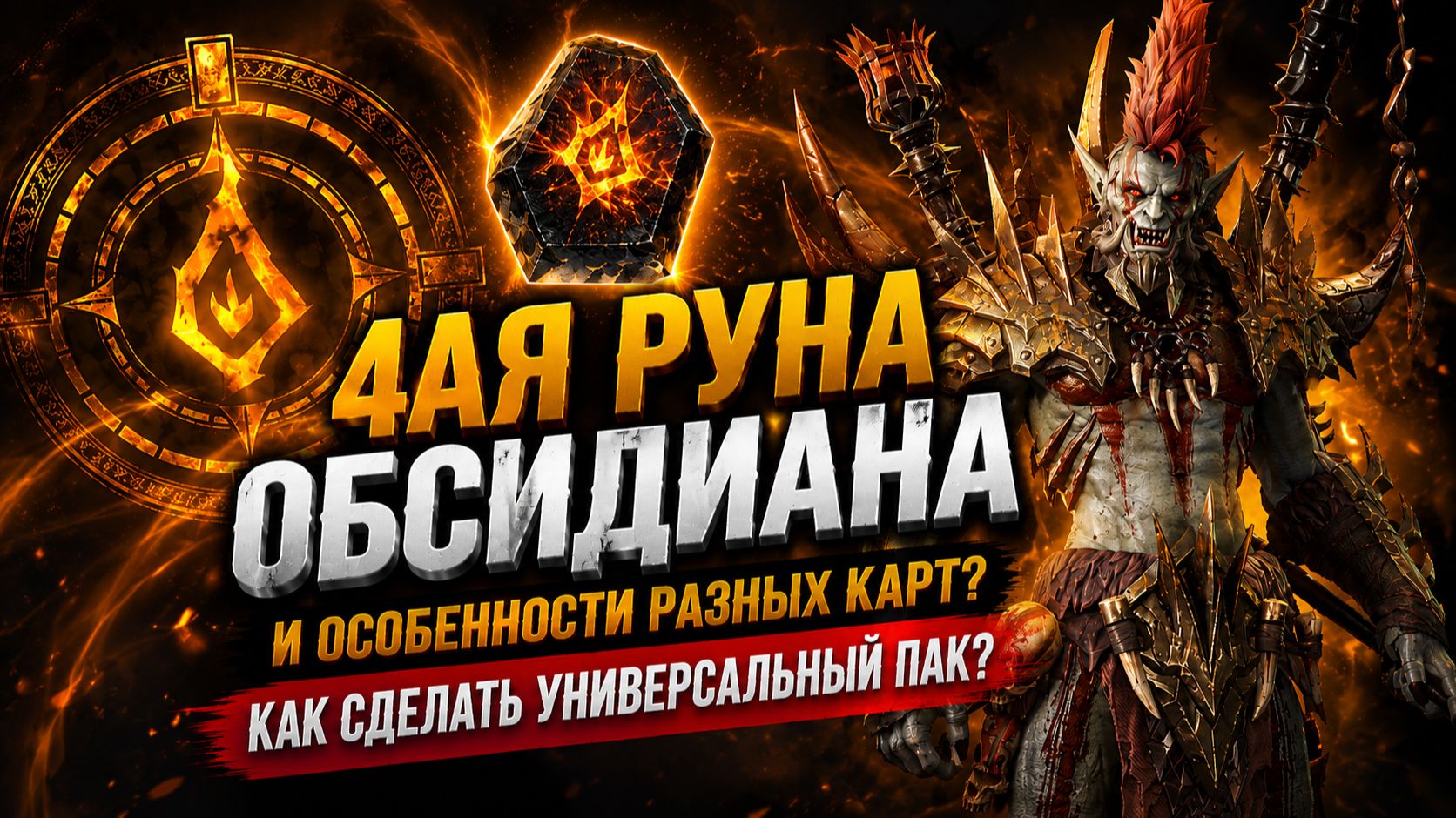 4ая РУНА ОБСИДИАНА! Как Собрать ПАК на Любую Карту? | Watcher Of Realms
