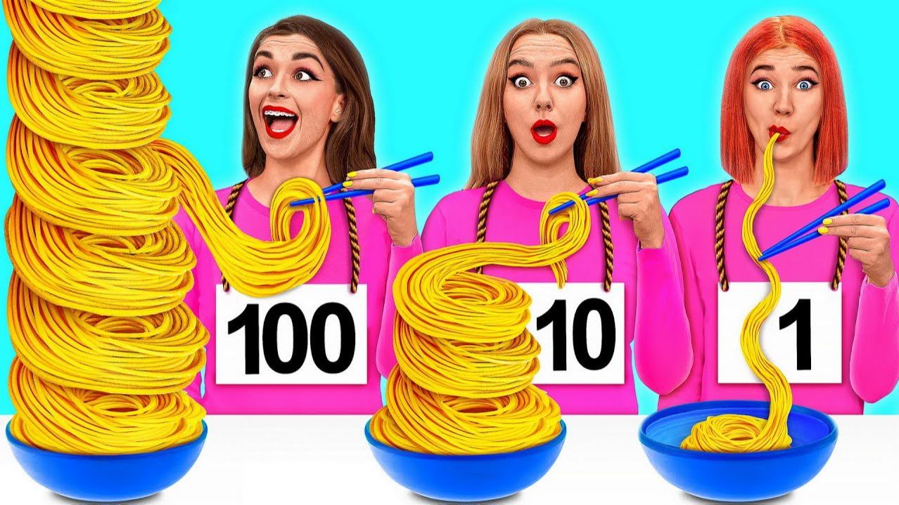 100 Слоев еды Челлендж  Битвы с едой от Mega DO Challenge