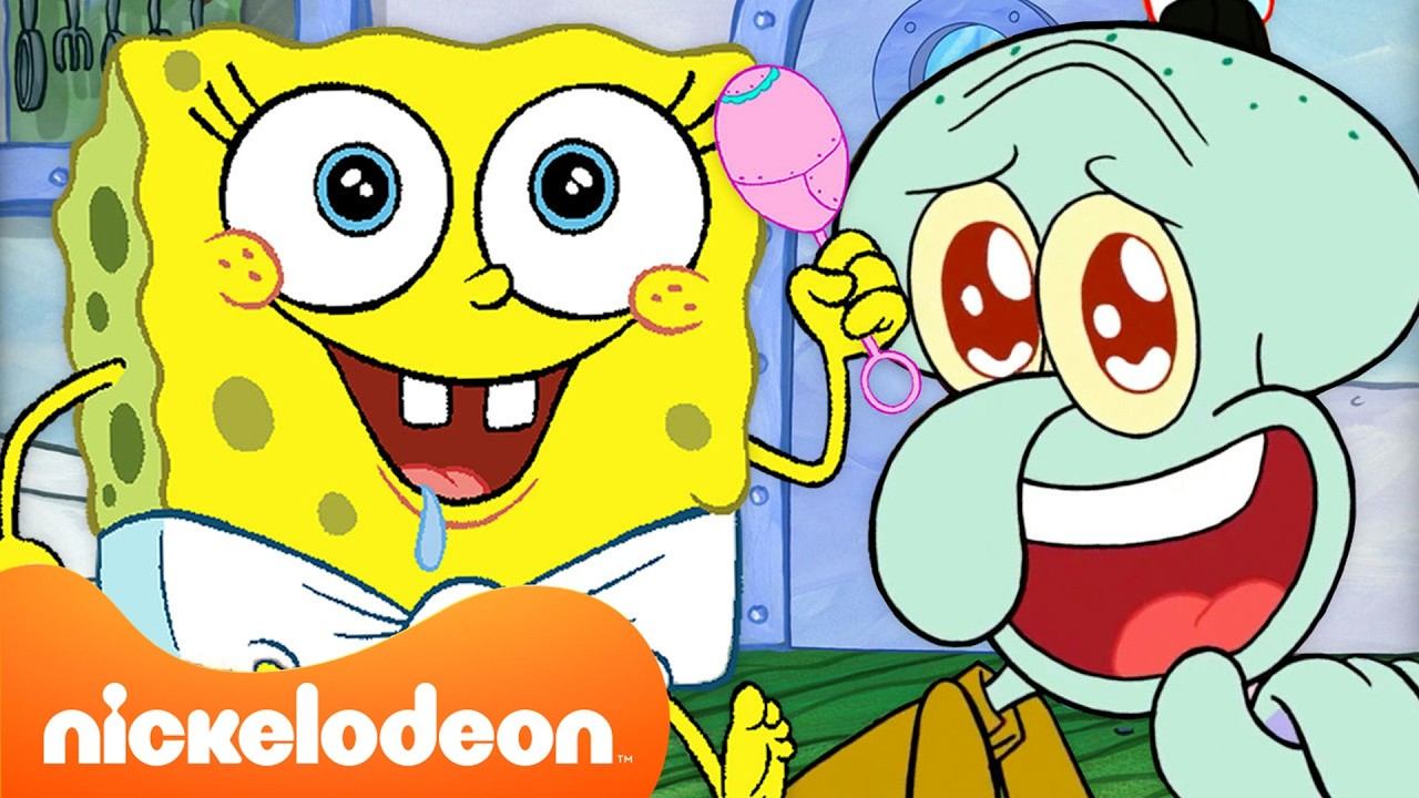 Губка Боб | 1 Час САМЫХ МИЛЫХ моментов Губки Боба ☺️ | Nickelodeon Cyrillic