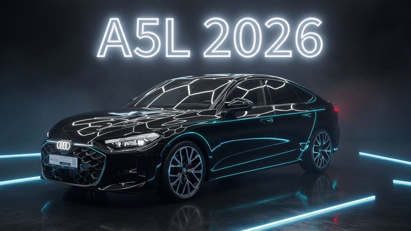 AUDI A5L 2026 Black — чёрная элегантность нового поколения