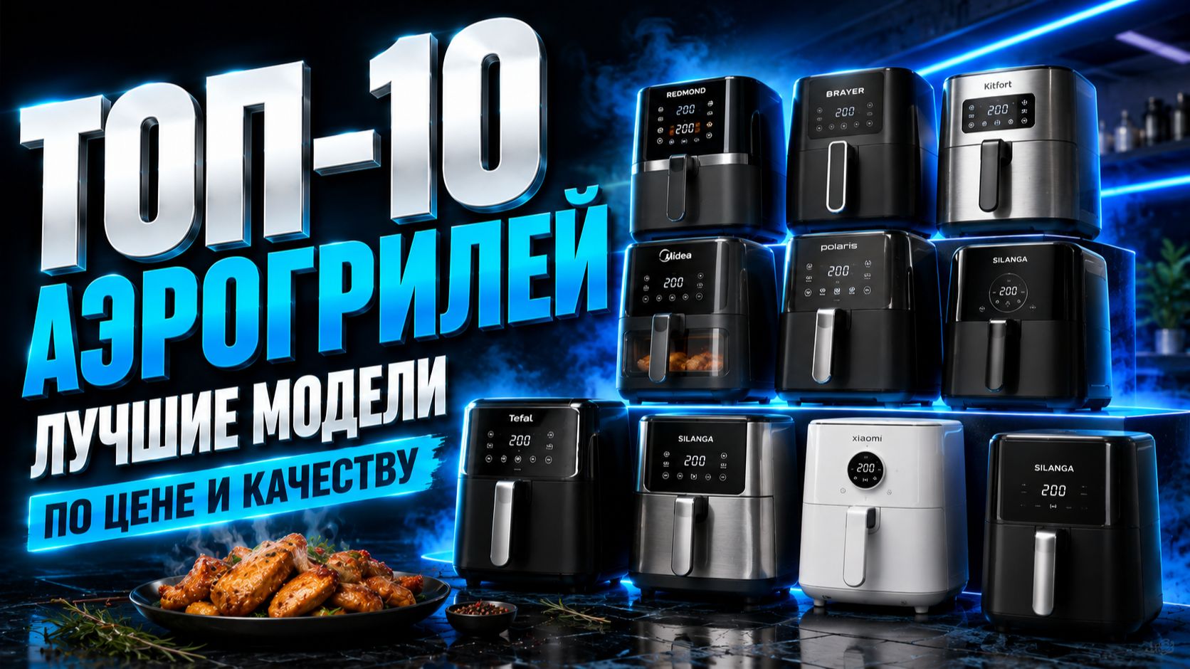 ТОП‑10 аэрогрилей: лучшие модели по цене и качеству