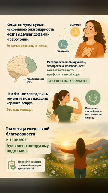 Благодарность меняет химию мозга