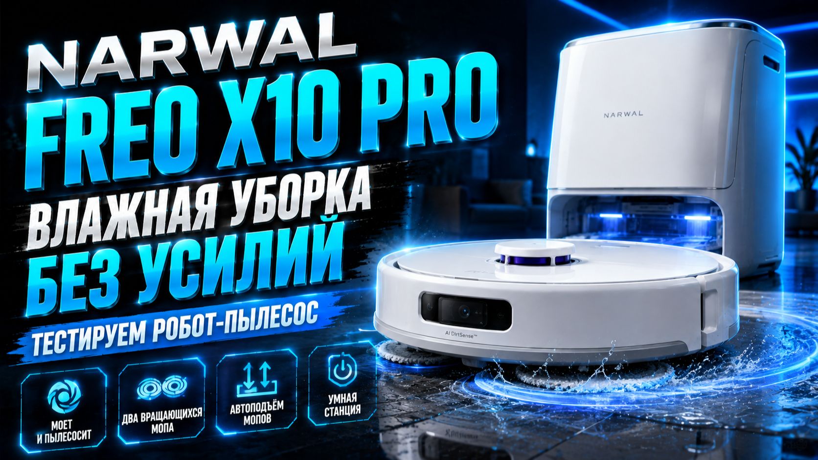 Narwal Freo X10 Pro: влажная уборка без усилий — тестируем робот‑пылесос