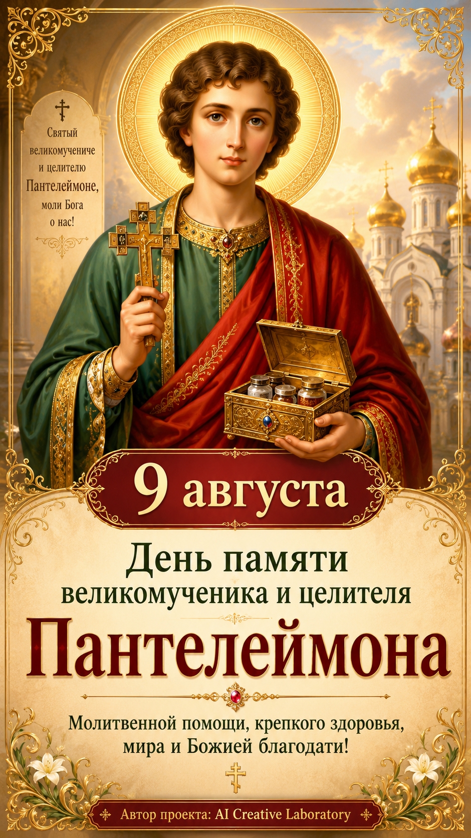 🙏 9 августа — День памяти целителя Пантелеймона | Молитва о здоровье #shorts