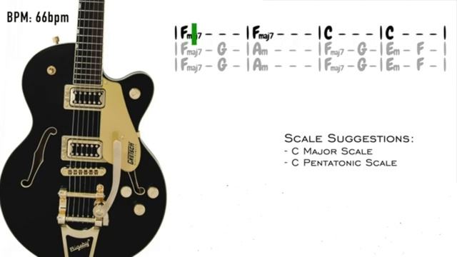 Soulful Groove Bliss Guitar Backing Track In C