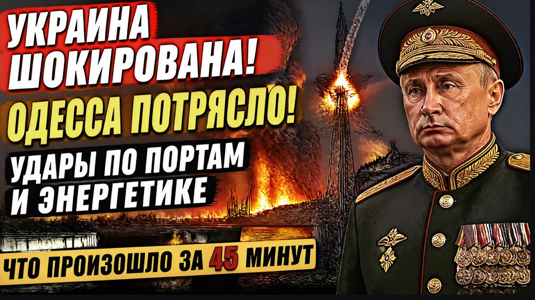 СЕНСАЦИЯ! ОДЕССУ ПОТРЯСЛО! УДАРЫ ПО ПОРТАМ И ЭНЕРГЕТИКЕ ЧТО ПРОИЗОШЛО ЗА 45 МИНУТ