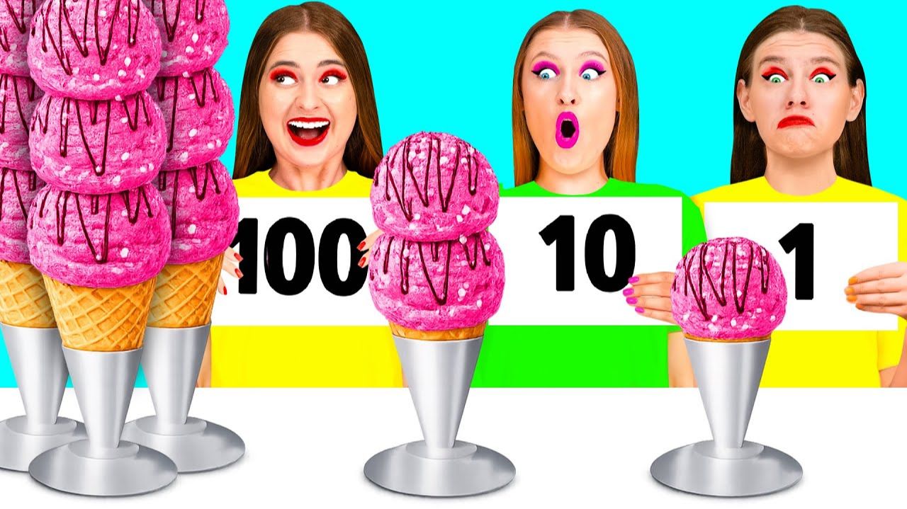 100 Слоев Еды Челлендж  Забавная Кулинарная Битва от