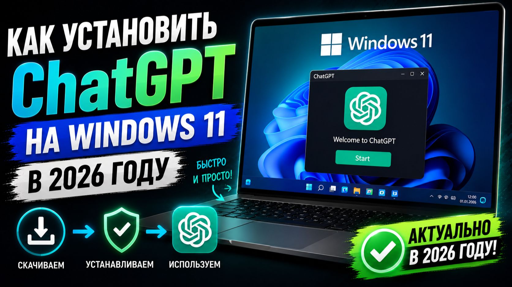 Как установить ChatGPT на Windows 11 в 2026 году