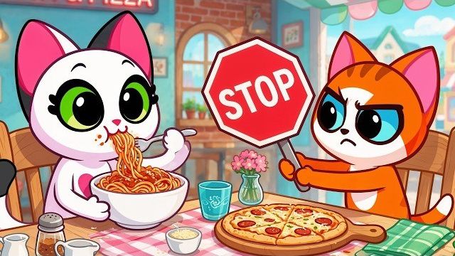 Вкусная паста 🍔Посещение ресторана🍔🍝 Веселые истории для детей