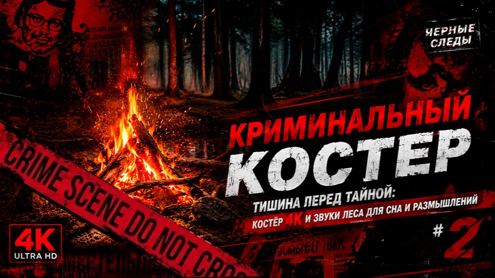 Тишина перед тайной: Костёр 4K и звуки леса для сна и размышлений
