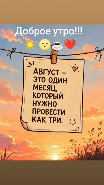 Август — месяц, который хочется прожить не торопясь, а на все три!