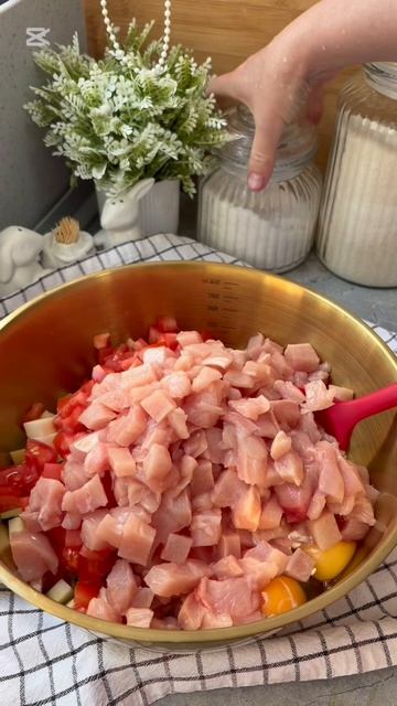 Запеканка из кабачка и куриной грудки