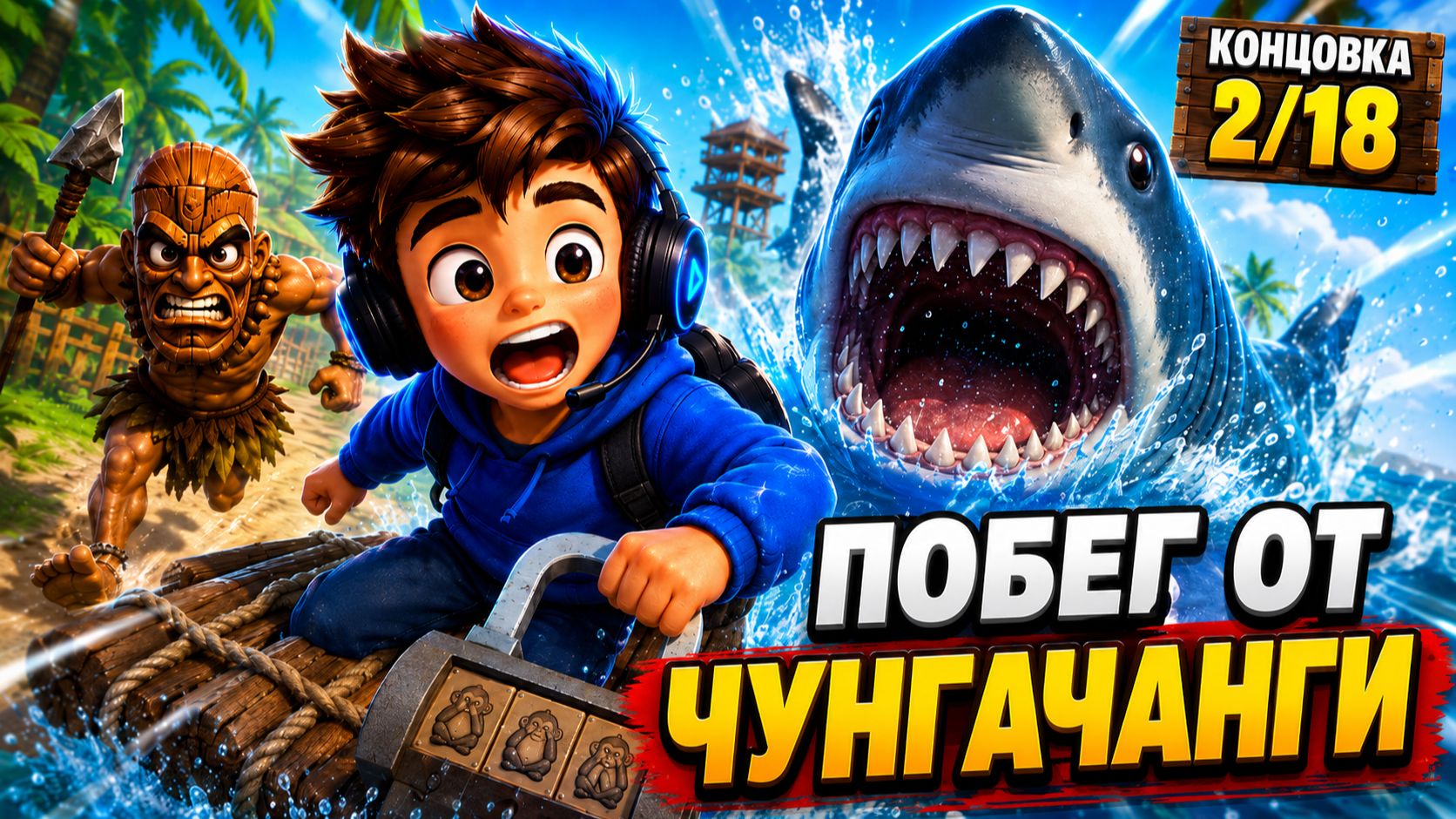 Как получить концовку 2/18 «Акула Ибрагим» | Побег от ЧунгаЧанги