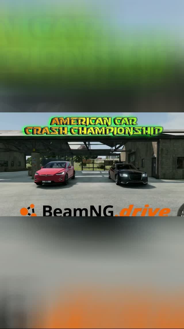 CHRYSLER 300C VS TESLA MODEL X/AMERICAN CAR CRASH CHAMPIONSHIP BEAMNG DRIVE/