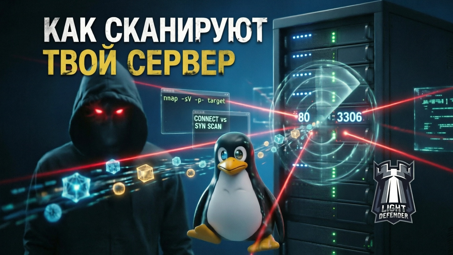 Как сканируют твой сервер в сети? Топ 5 сканируемых портов.