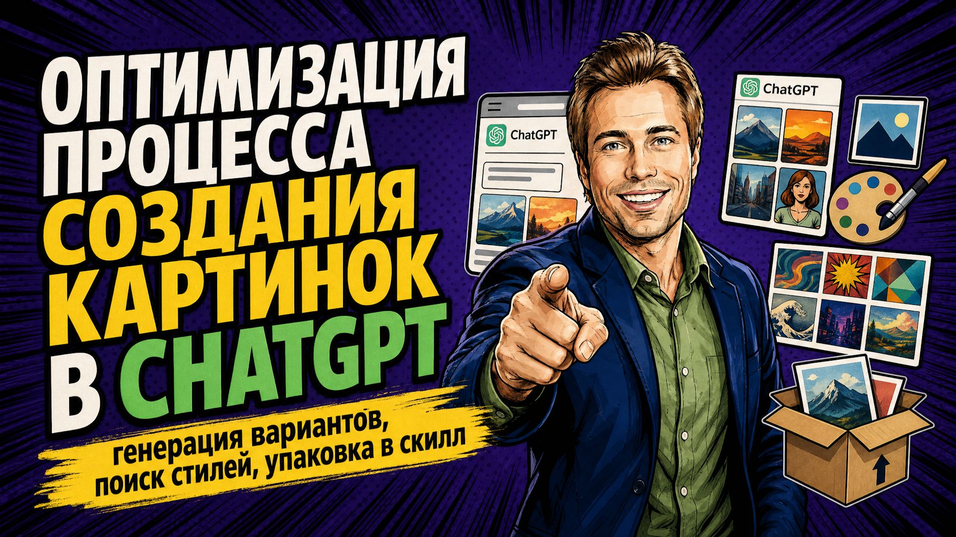 Генерация картинок в нейросети ChatGPT - стили, варианты, скиллы