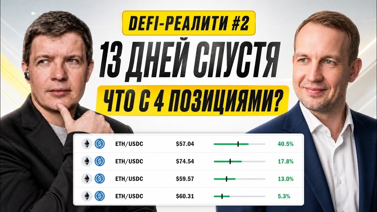 Прошло 13 дней с момента, когда Олег впервые зашёл в DeFi и открыл четыре позиции ETH/USDC.
