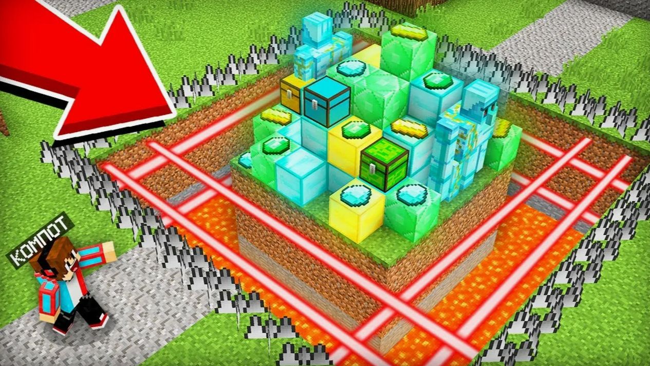 КАК ЗАЩИТИТЬ СВОЙ АЛМАЗНЫЙ КЛАД ОТ ВСЕХ В МАЙНКРАФТ Компот Minecraft
