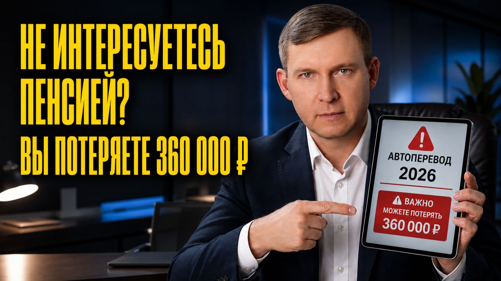 Автоперевод пенсионных накоплений в ПДС 2026: потеряете 360 000 ?