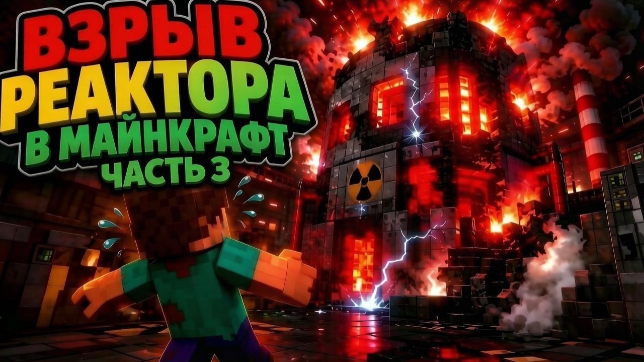 Взрыв на 3 энерго блоке в маенкрафт
