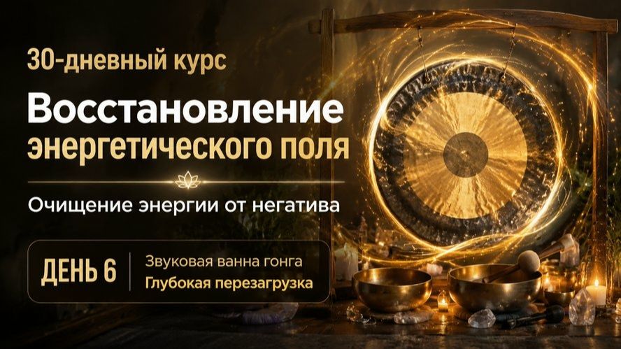ДЕНЬ 6 | Звуковая ванна гонга | Глубокая перезагрузка🎐✨