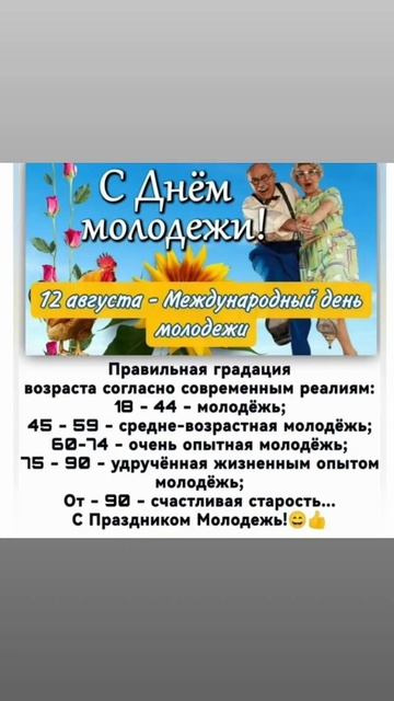 Во сколько заканчивается молодость?