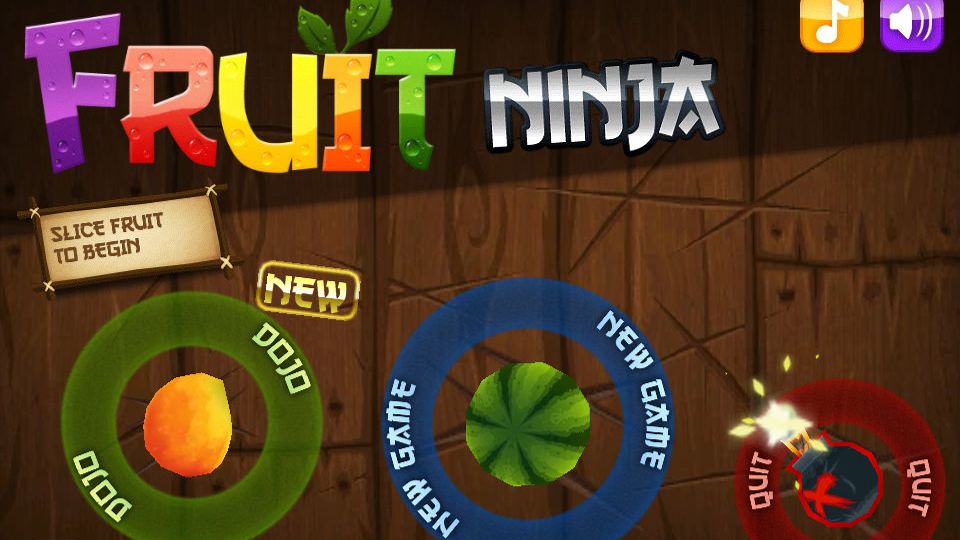 Игра Fruit Ninja для телевизоров LG, управлением пультом Magic Remote