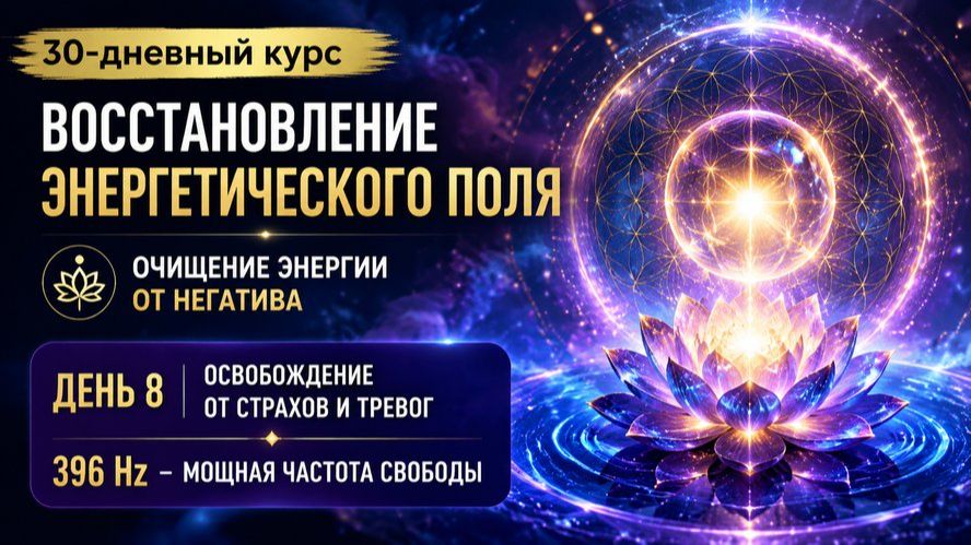 ДЕНЬ 8 | Освобождение от страхов и тревог | 396 Hz — Мощная частота свободы 💜
