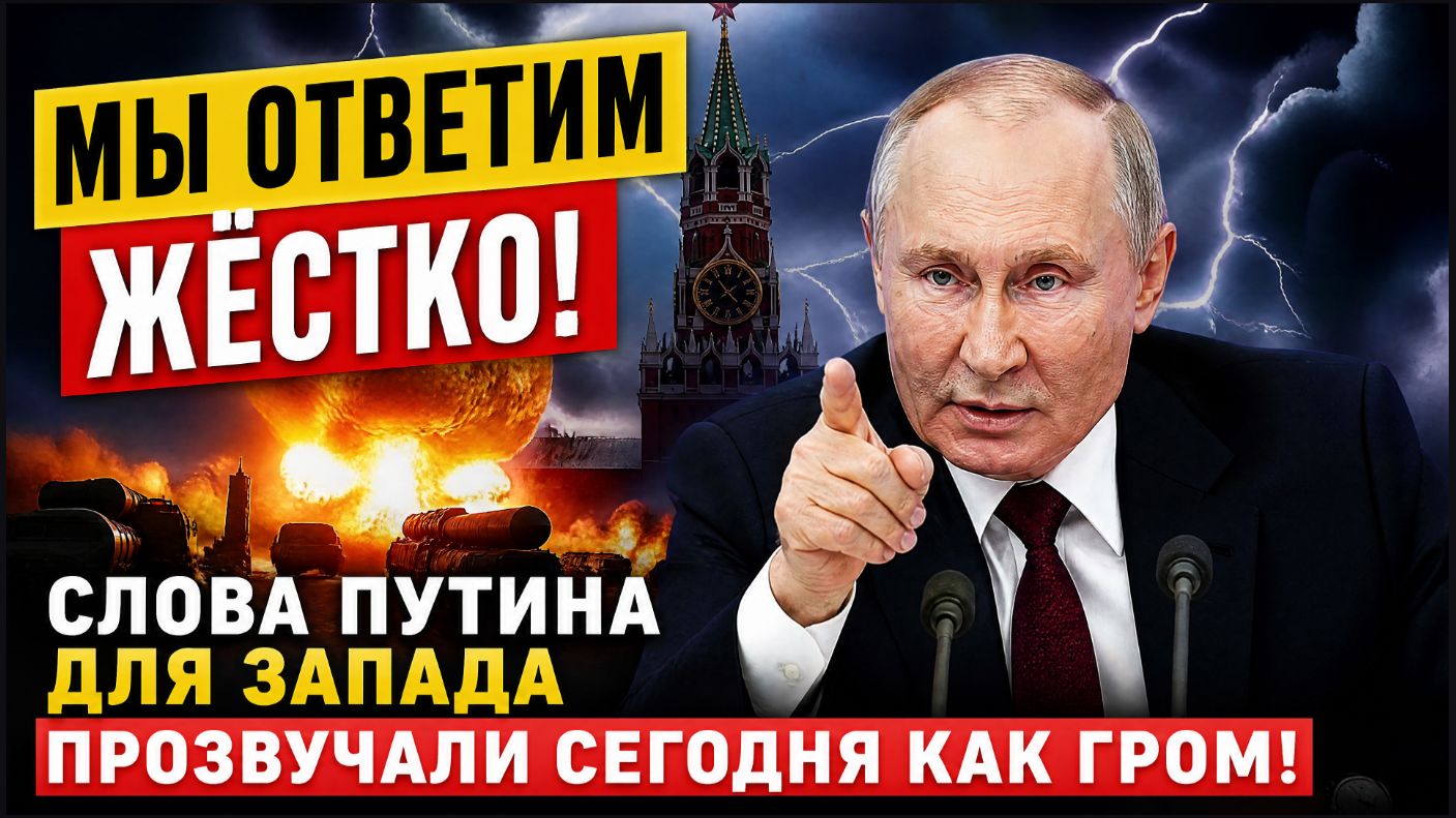 Мы Ответим Жёстко! СЛова Путина Для Запада Прозвучали Сегодня как Гром