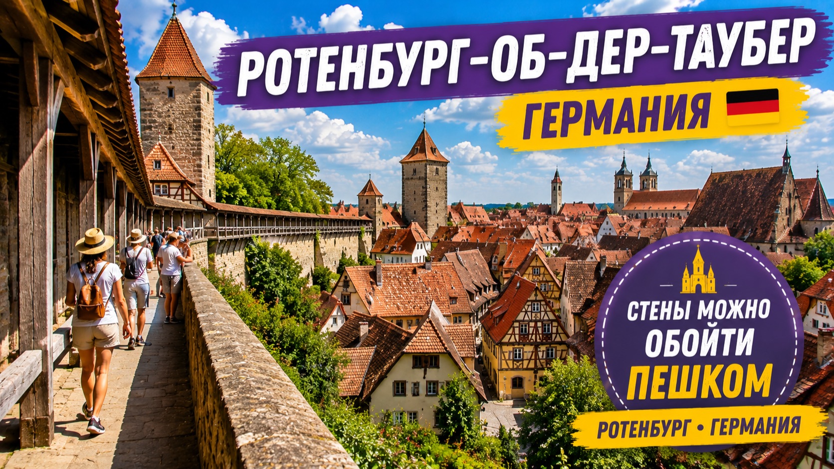 ⭐ Ротенбург-об-дер-Таубер 🇩🇪 Как выглядит знаменитый средневековый город Германии сегодня | 4K