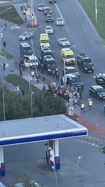 Заправки на пути Путина погасили табло