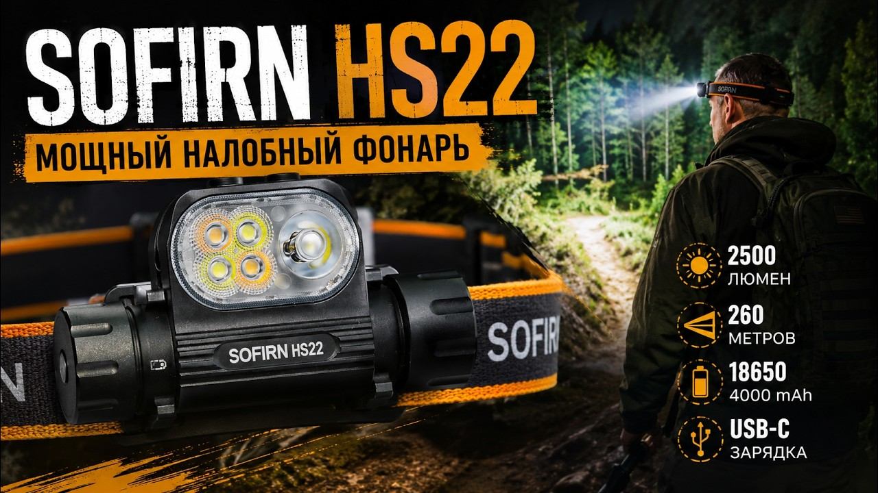 Sofirn HS22  налобный фонарь который светит очень далеко! Тест
