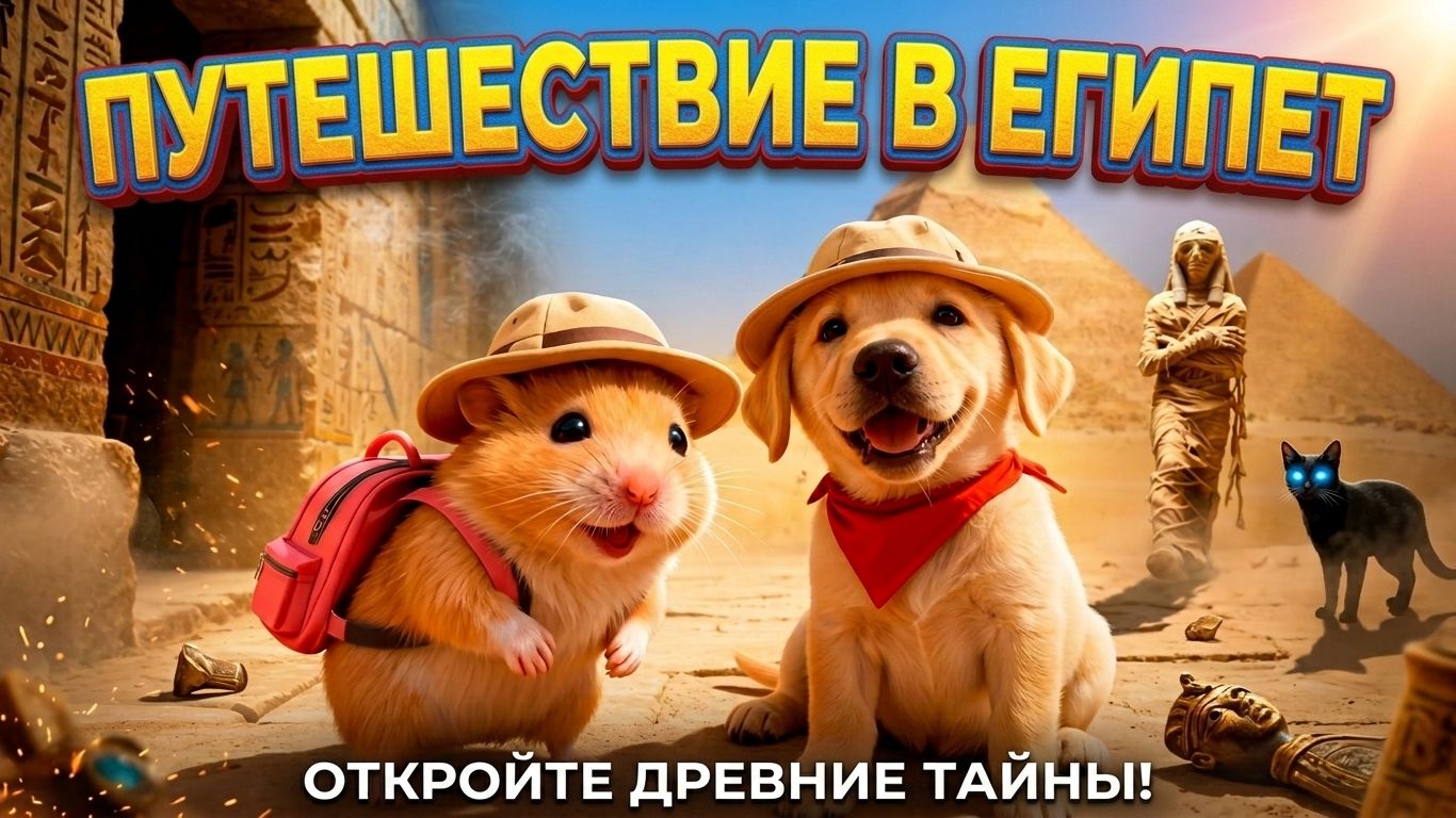 Мультики для детей. Путешествие в Египет 🏺🐹