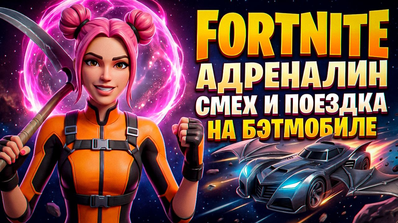 Fortnite  адреналин смех и поездка на бэтмобиле