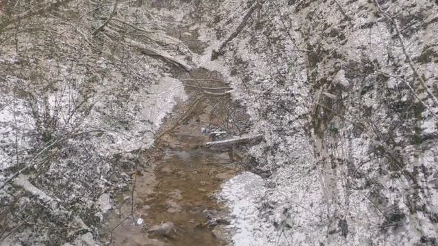 Щель Оленичева.Водопад Хрустальный.Зима