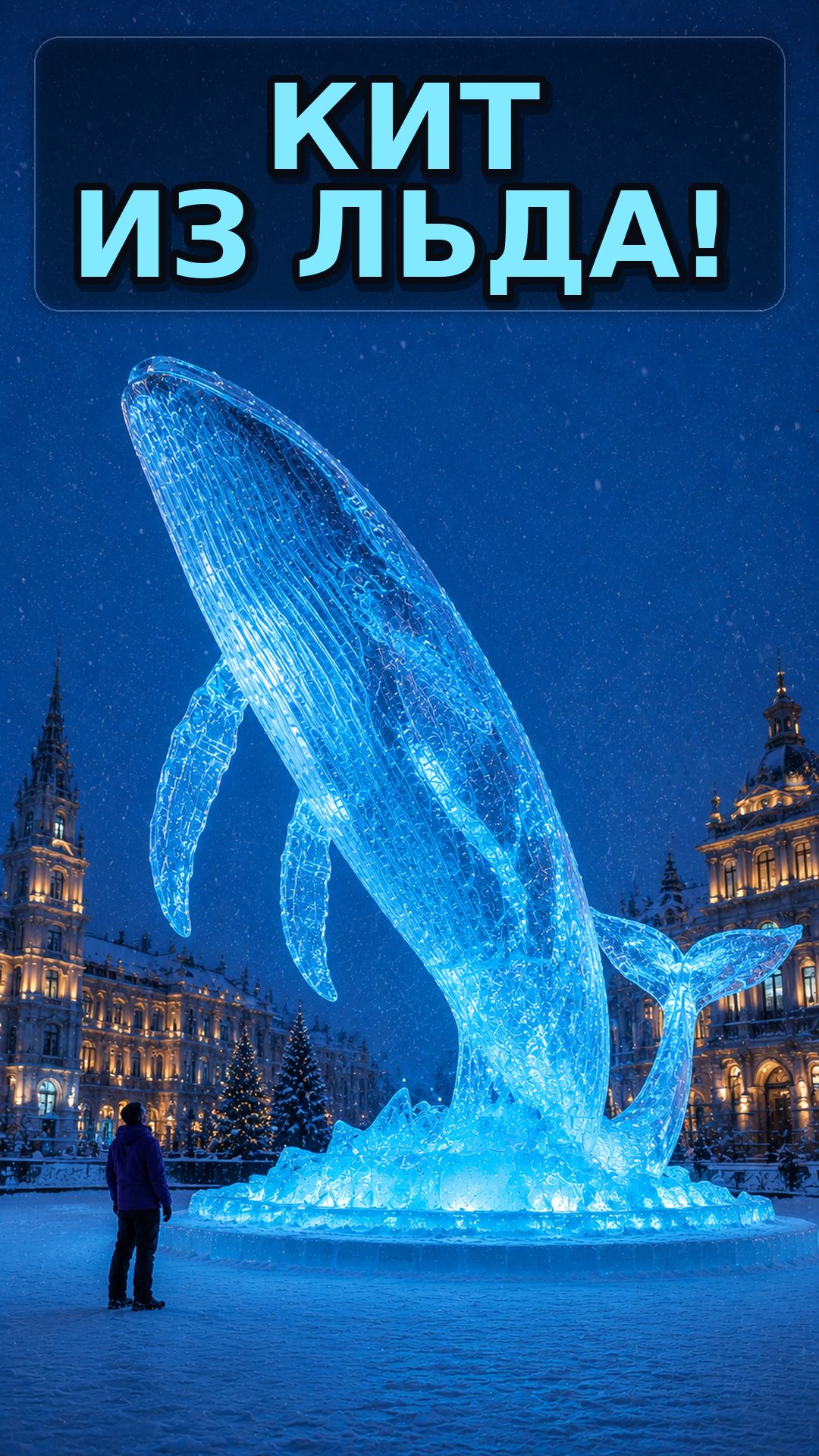 ОН ВЫРЕЗАЛ ОГРОМНОГО КИТА ИЗ ЛЬДА! 🧊🐋
