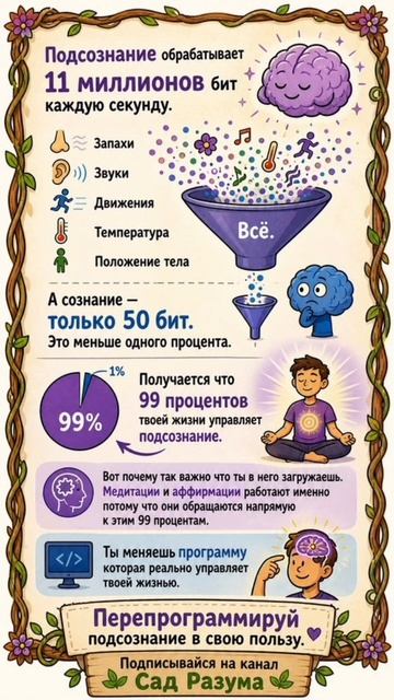 Мозг обрабатывает 11 миллионов бит в секунду