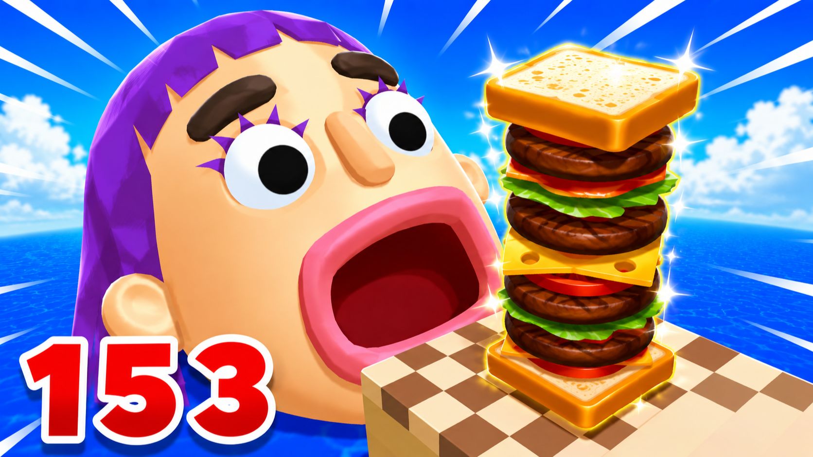 Sandwich Runner | прохождение уровня 132-153 | Смотреть геймплей