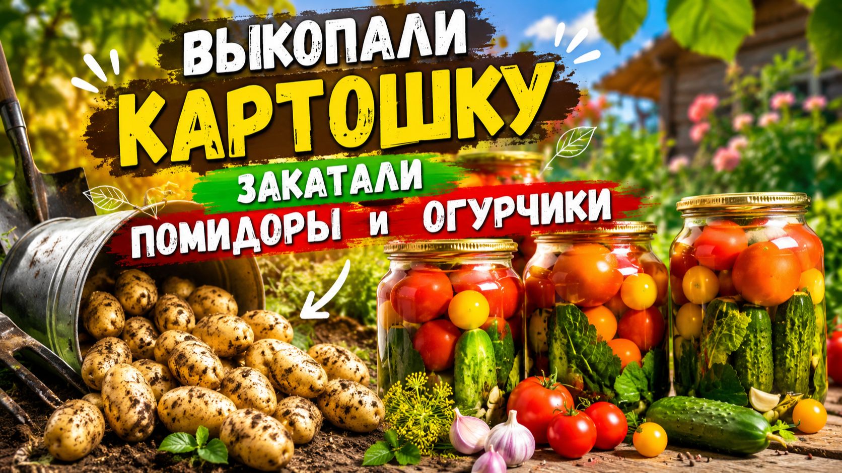 ДАЧНЫЙ ВЛОГ ЗАКРЫВАЕМ НА ЗИМУ ОГУРЦЫ И ПОМИДОРЫ А ТАК ЖЕ КОПАЕМ КАРТОШКУ