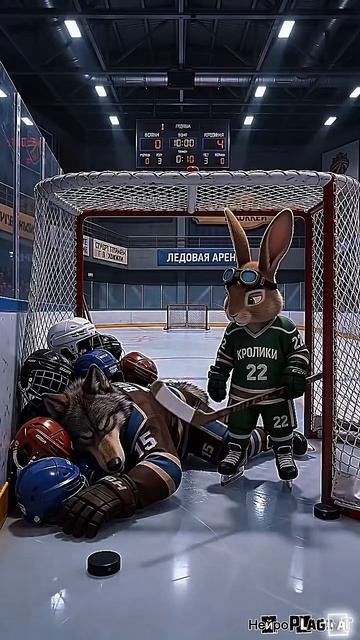 Волк Vs кролик Hokey #юмор #ai #animation #Hokey
